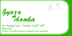 gyozo thomka business card